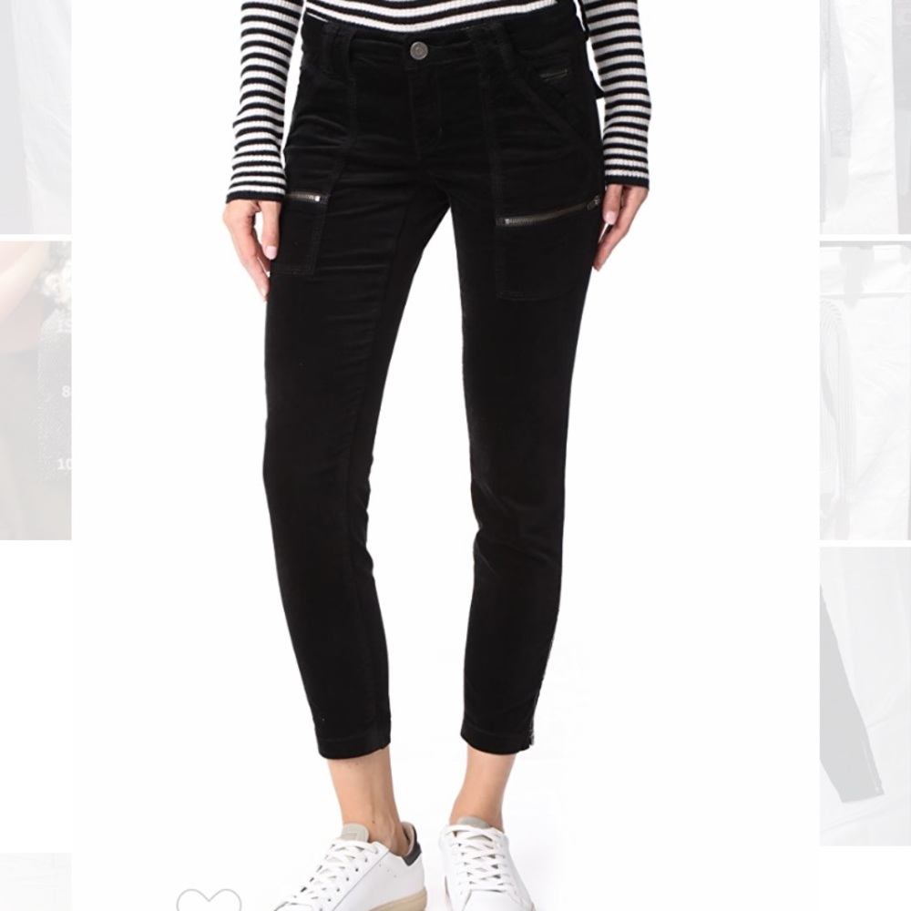Joie Velvet Park Skinny Pants. Size 27. Black.